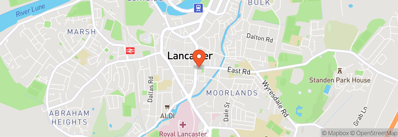 Map of Lancaster Town Hall