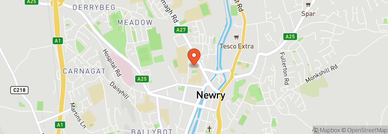 Map of The Bank Newry