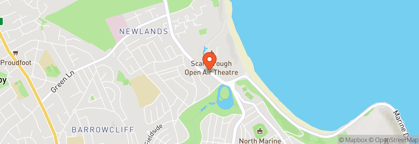 Map of Scarborough Open Air Theatre