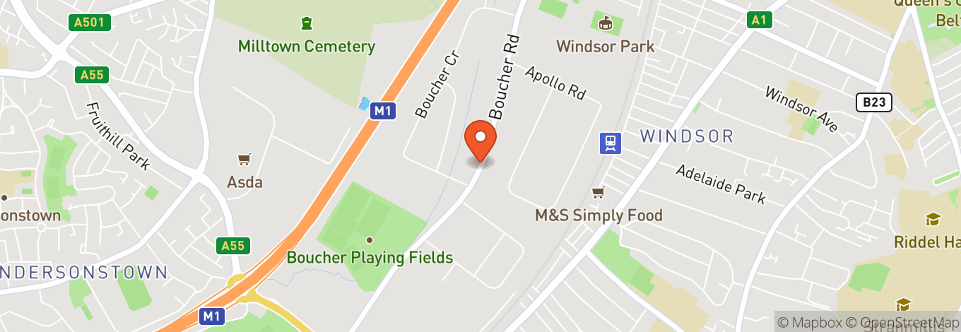 Map of Boucher Road Playing Fields