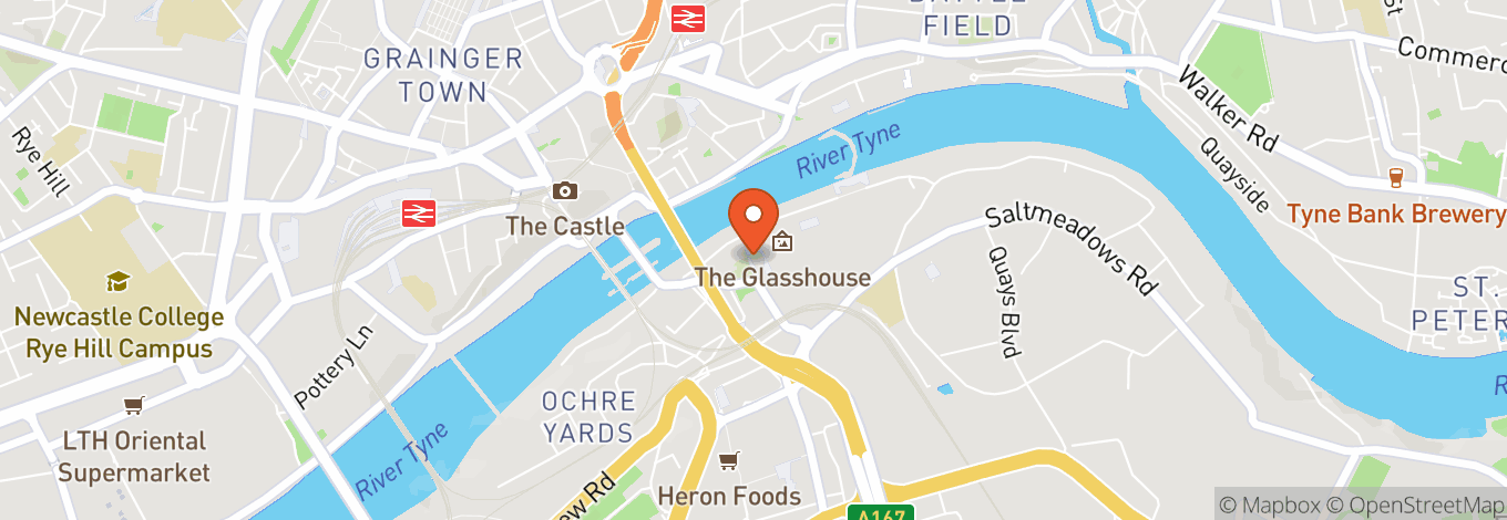 Map of The Glasshouse International Centre For Music