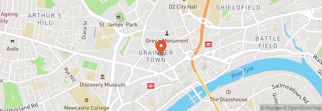 Map of The Points Newcastle