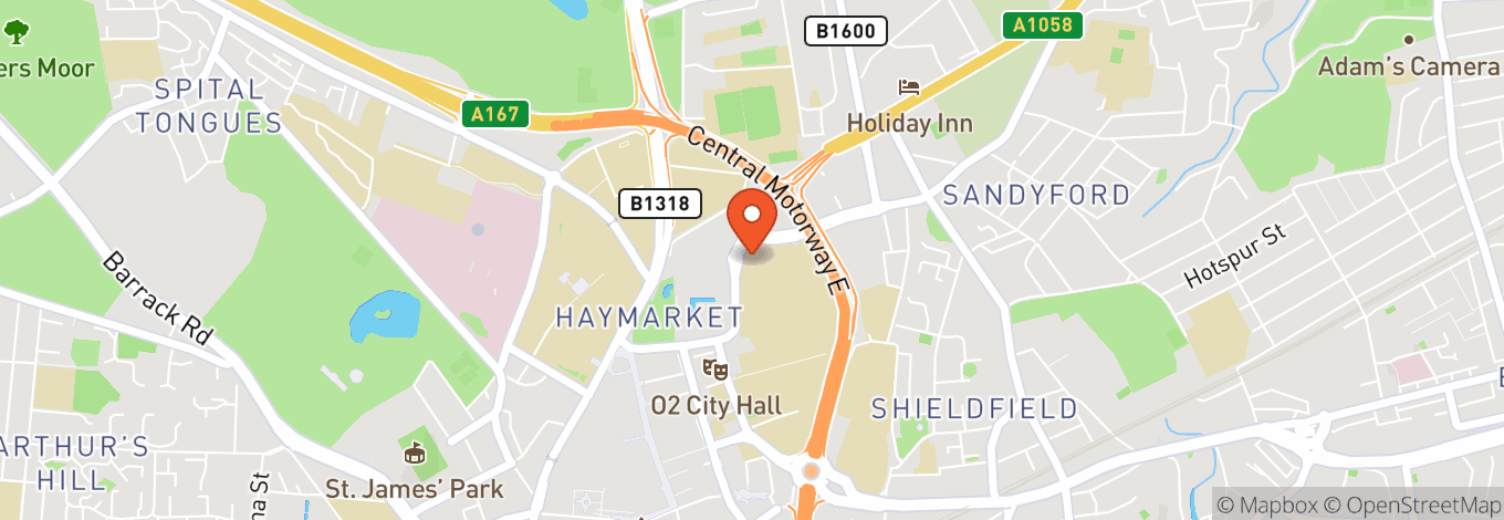 Map of Newcastle Northumbria Uni