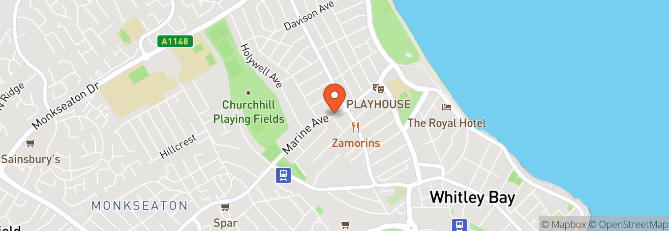 Map of Playhouse Whitley Bay