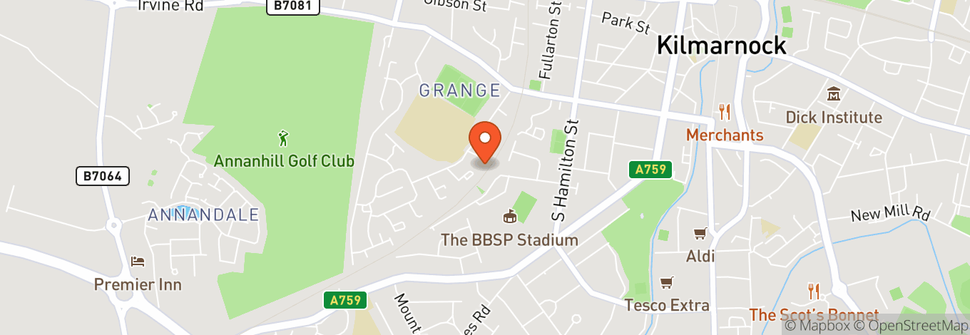 Map of The Park Hotel Kilmarnock