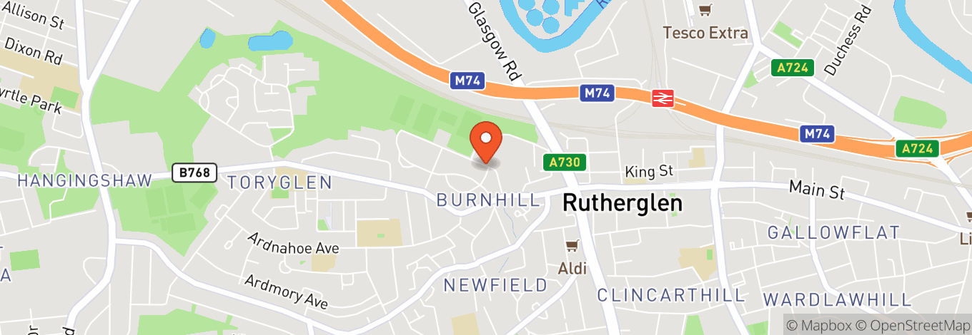 Map of Rutherglen
