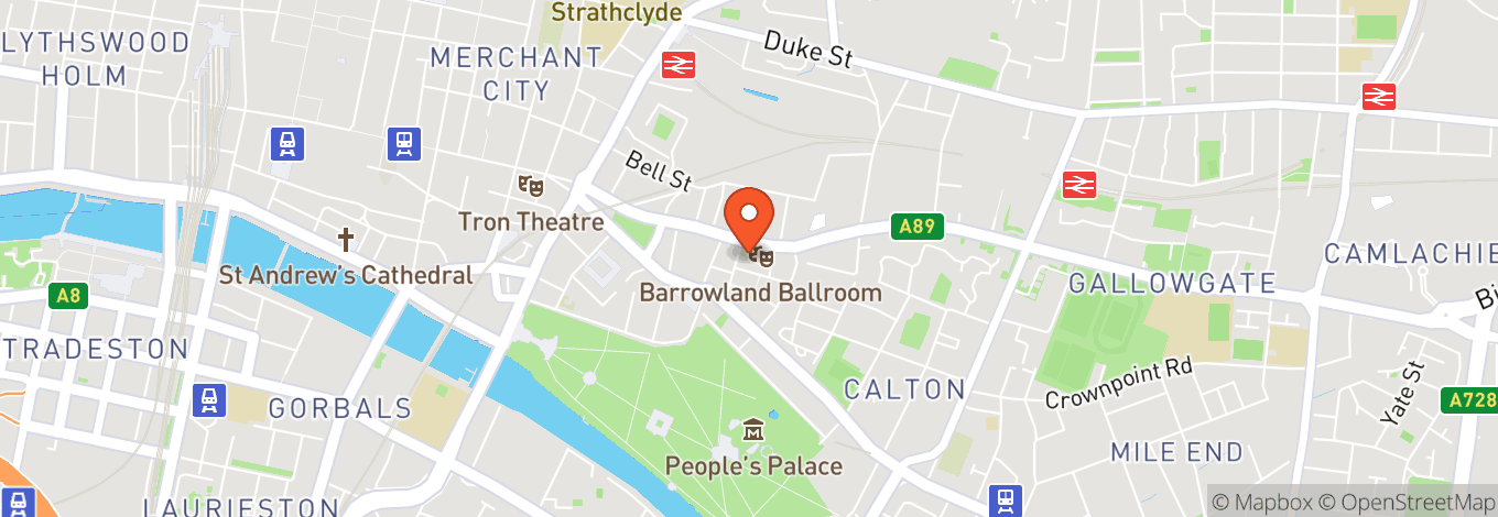 Map of Barrowland Ballroom