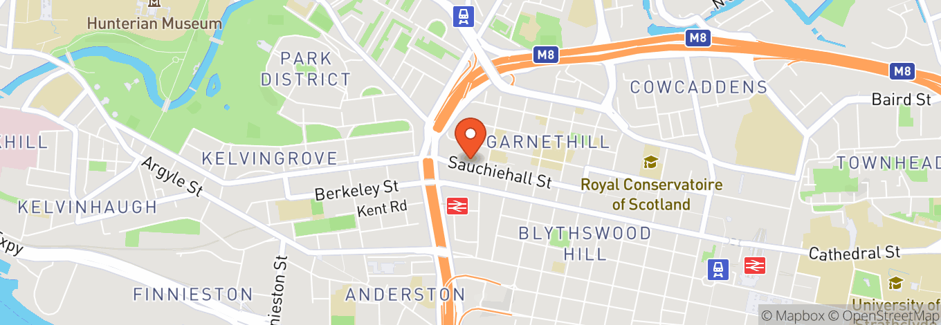 Map of The Garage Glasgow