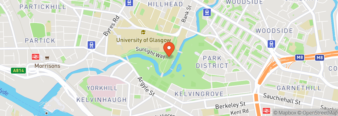 Map of Kelvingrove Bandstand and Amphitheatre
