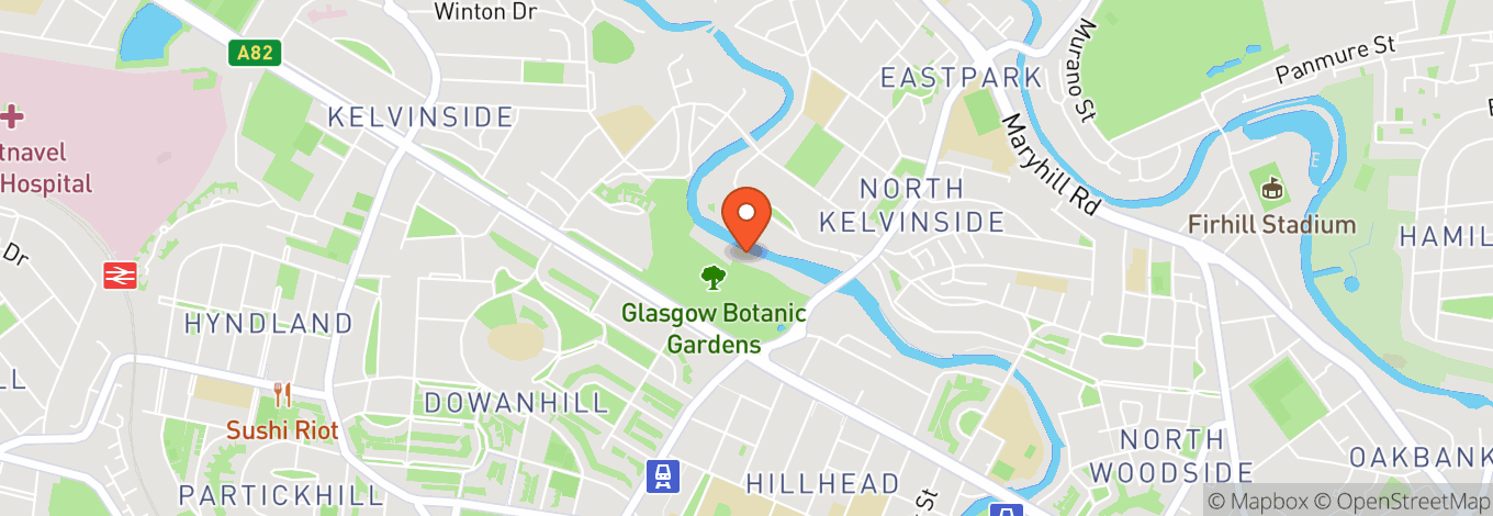 Map of Glasgow Botanic Gardens