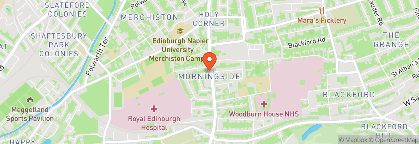 Map of Open Door Community Centre in Edinburgh