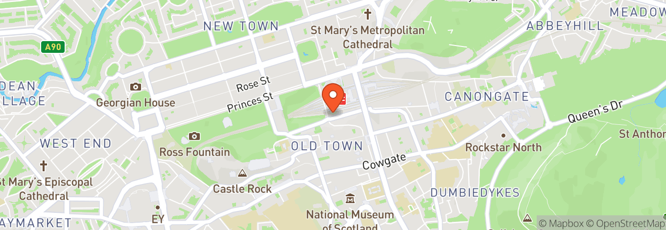 Map of Edinburgh Dungeon