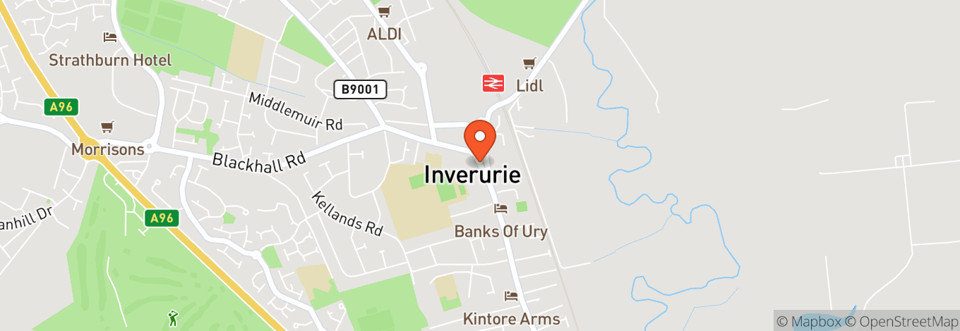 Map of Inverurie Town Hall