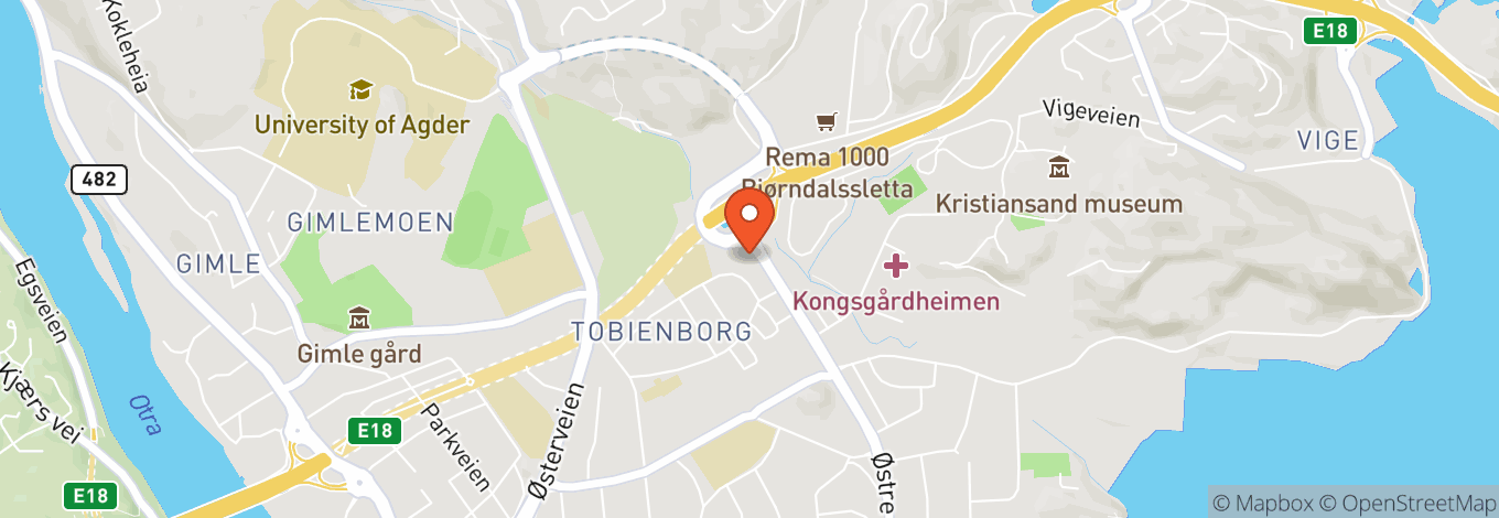 Map of Kristiansand Beach