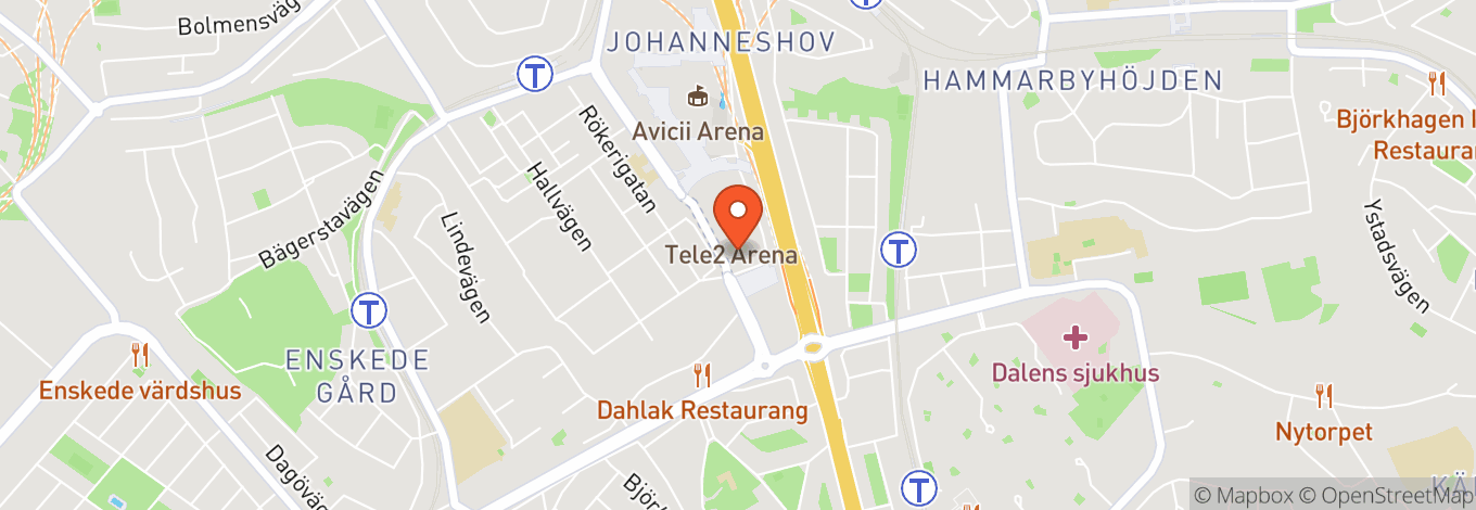 Map of Tele2 Arena