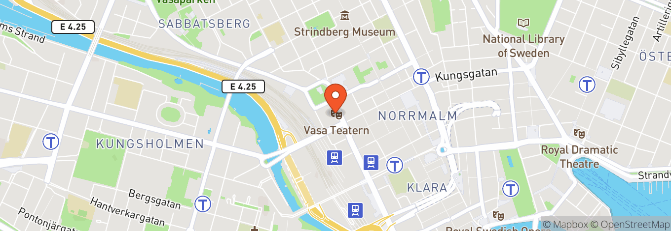 Map of 	 Vasateatern at Scandic Grand Central