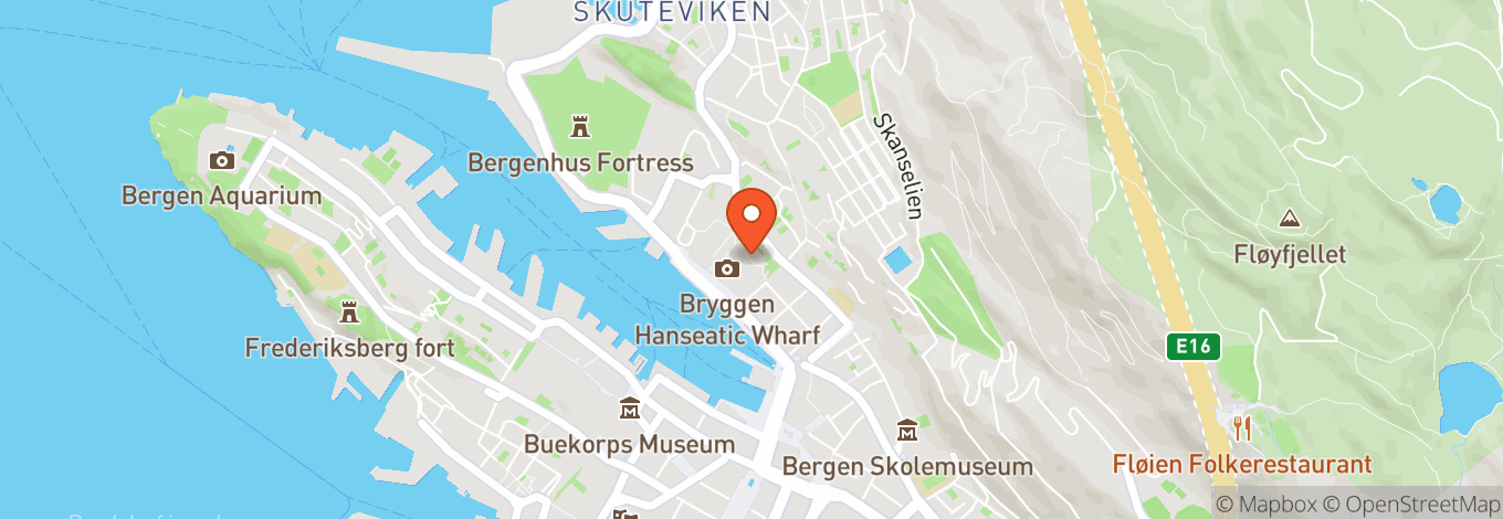 Map of Bergenhus Fortress