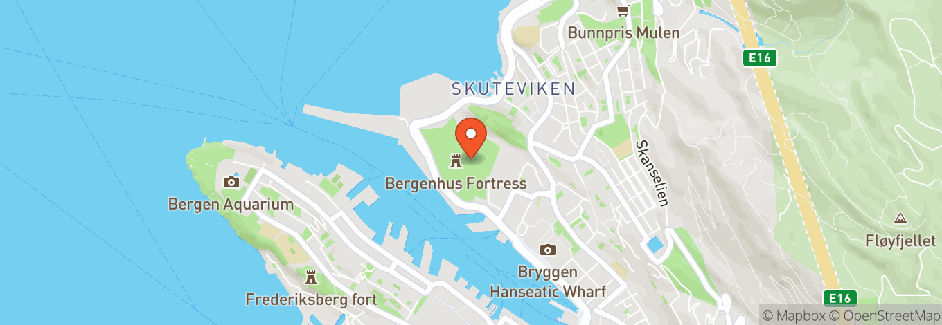 Map of Bergenhus Fortress