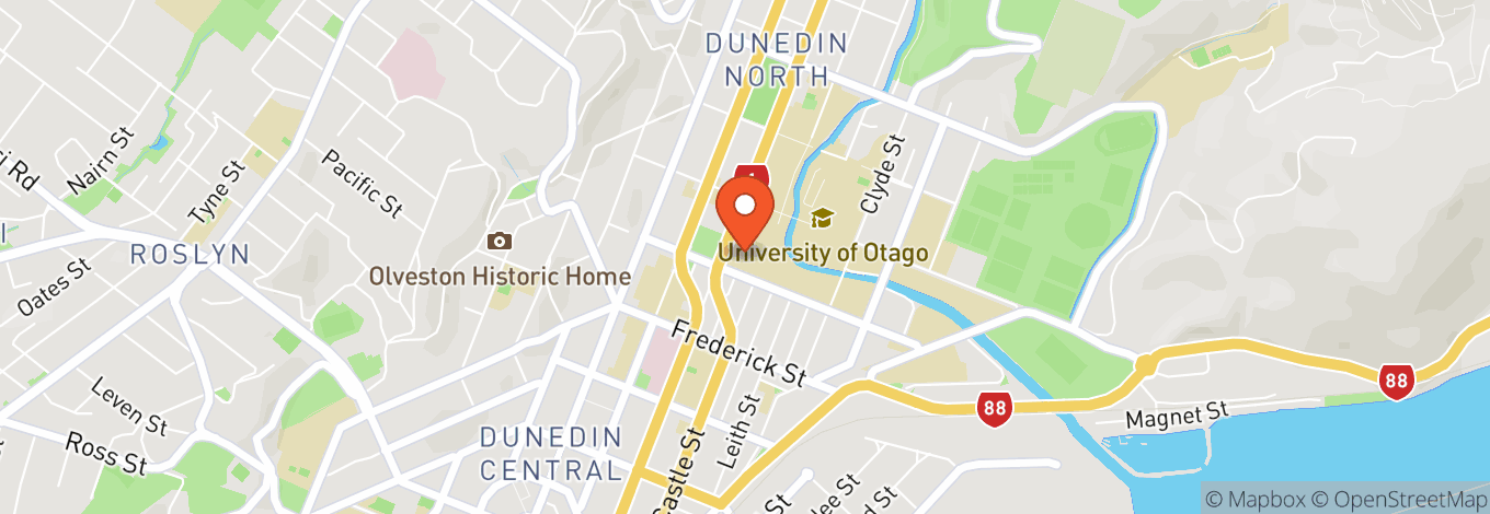 Map of University Of Otago Union